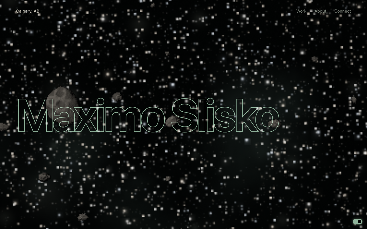 Screenshot of Maximo Slisko — Personal Site